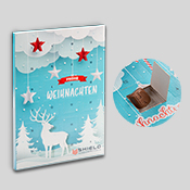 Premium-Adventskalender mit Schokolade