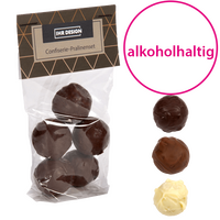 5er-Pralinenset (alkoholhaltig), ca. 60 g, 4/4-farbig beidseitig bedruckt