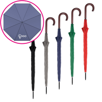 Klassischer Automatik-Stockschirm mit Holzgriff1 Segment bedruckt Farbauswahl 