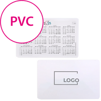 Minikalender aus PVC 4/4 farbig bedruckt auf goldenem Hintergrund