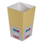 Popcorn Schachtel mit Steckboden (10,3 x 10,3 x 16 cm) einseitig bedruckt 4/0-farbig