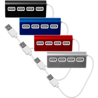 USB Hub mit 4 USB-Anschluessen, verschiedene Farben