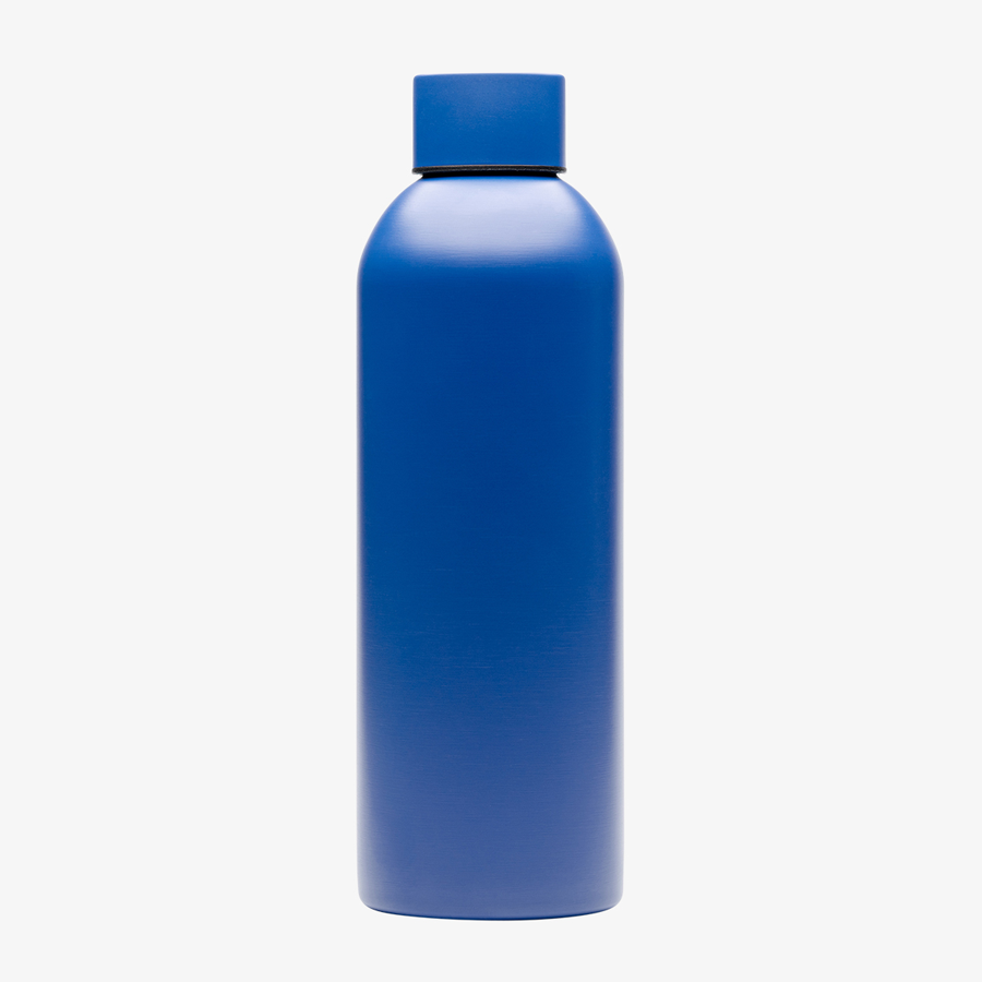 Einwandige Edelstahlflasche (blau) mit 800 ml Fassungsvermögen, unveredelt