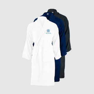 Organic-Bademäntel, bestickt mit individuellem Wunschmotiv