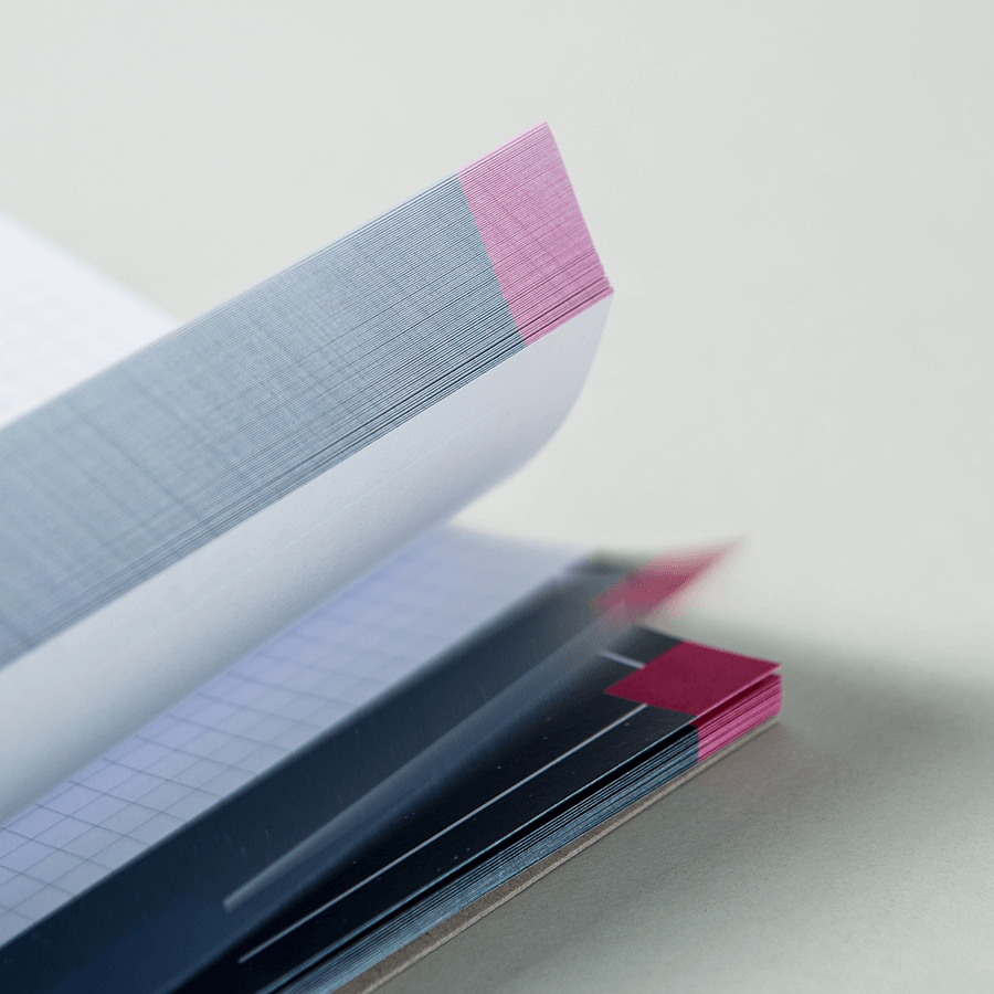Karierter Block ohne Deckblatt individuell bedruckt