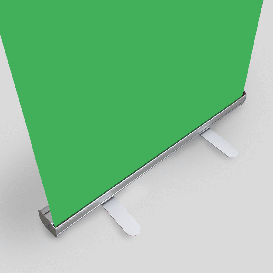 Greenscreen-Roll-up-Display, Detailansicht des Standfußes