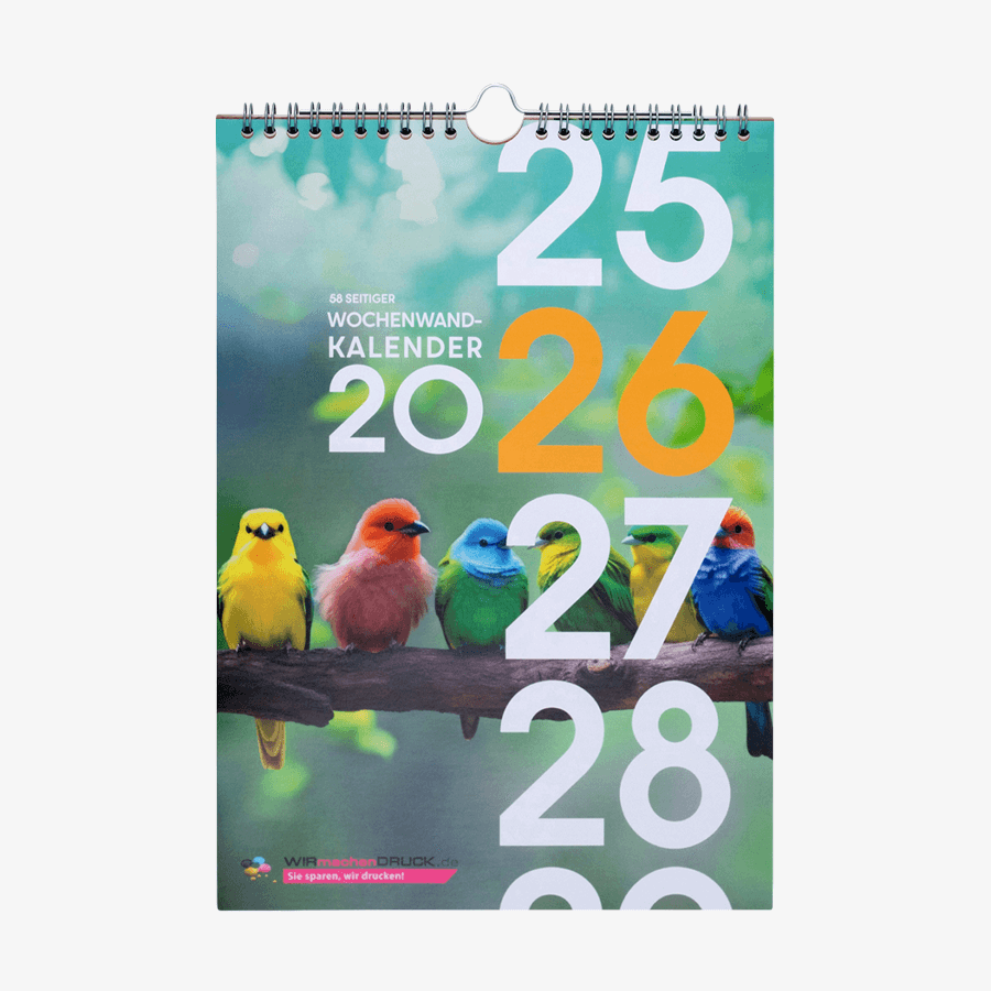 Wochenwandkalender, enthalten im Kalender-Musterset