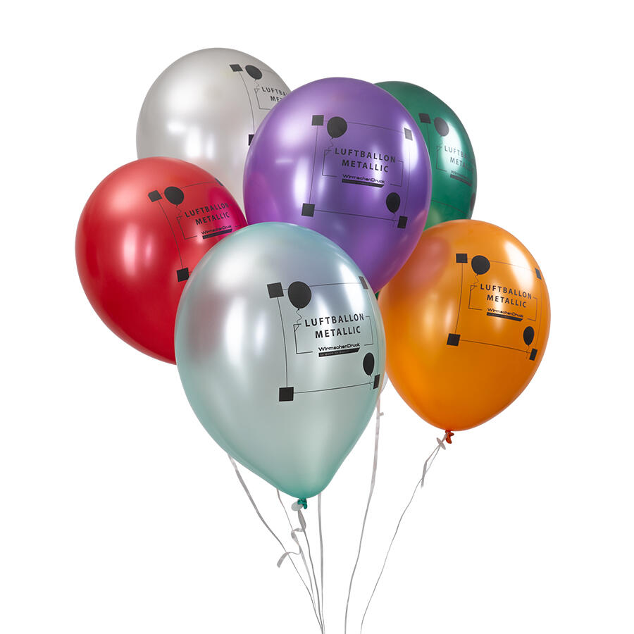 Metallic-Luftballons in vielen wunderschönen Farben, individuell bedruckbar