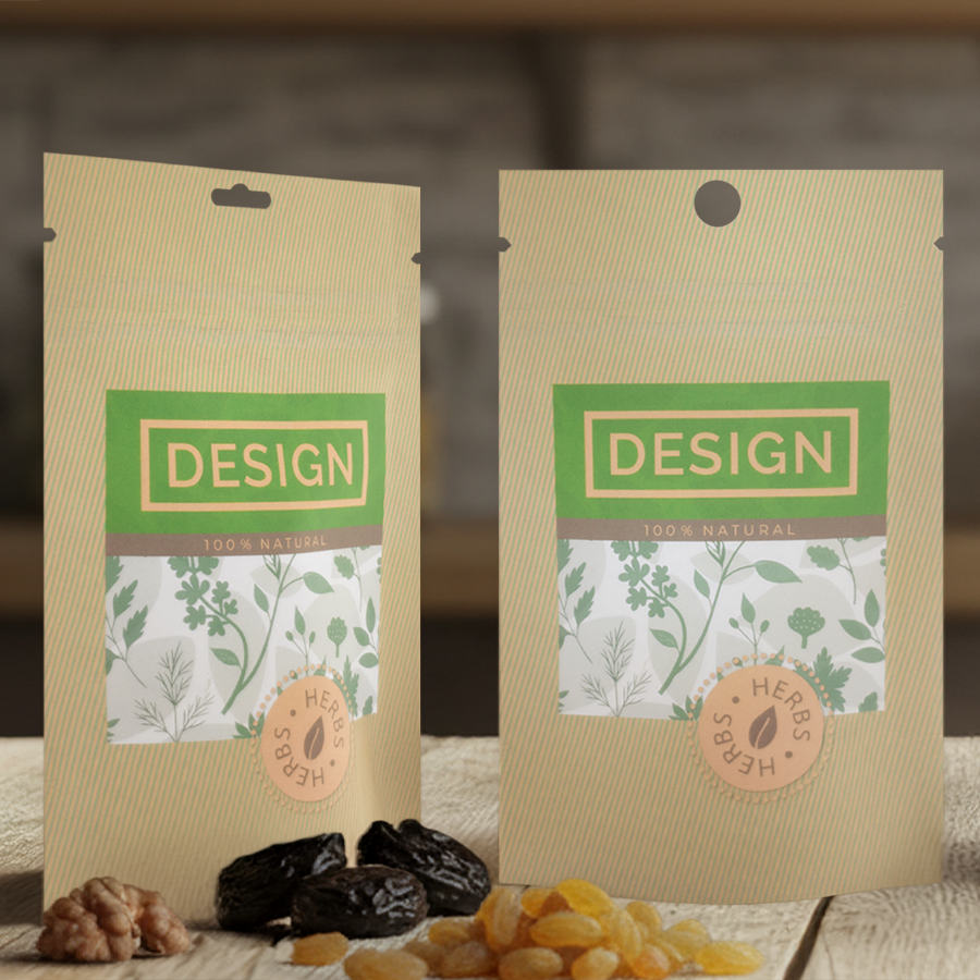 Individuell bedruckte Standbodenbeutel aus Aluminiumpapier