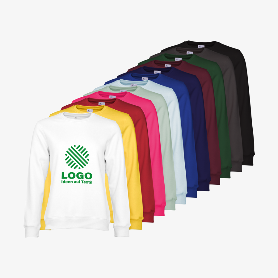 Premium-Sweatshirts für Damen von B&C Collection in verschiedenen Farben, Digitaldruck