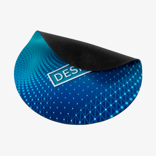 Rundes Textil-Mousepad mit vollfarbigem Druck und rutschfester Unterseite