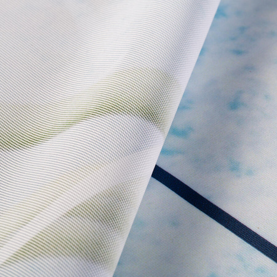 Detailansicht einer individuell bedruckten Textil-Tischdecke aus 100 % Polyester