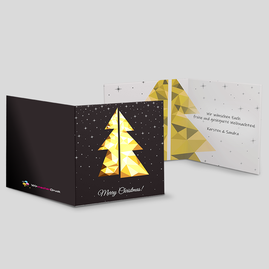 Mittelfalz-Weihnachtskarte