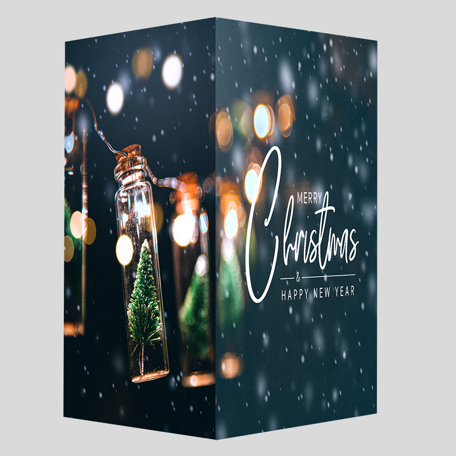 Einbruchfalz-Weihnachtskarte