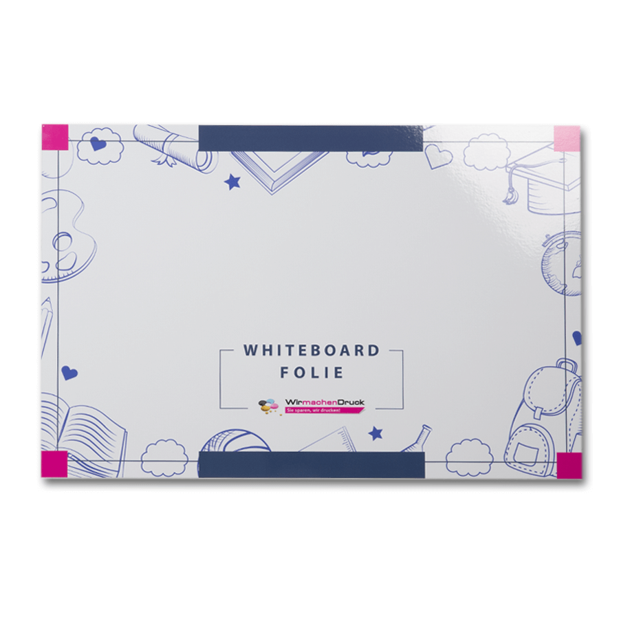 Selbstklebende Whiteboardfolie mit personalisierbarem, 4/0-farbigem Druck