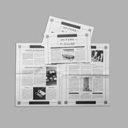 Zeitung (DIN A3) in Schwarz-Weiß