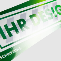 2D-Fahrzeugfolie (Freiform) bedruckt, mit Glanzlaminat, Detail
