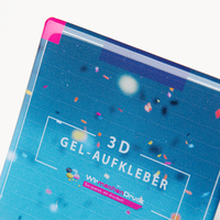 3D Gel-Aufkleber mit freier Größe, rechteckig mit abgerundeten Ecken