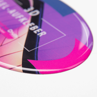 3D Gel Aufkleber oval konturgeschnitten, Violett