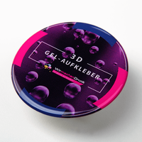 3D Gel Aufkleber kreisrund konturgeschnitten, Violett