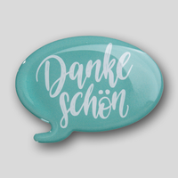 Aufkleber, farbig bedruckt, Sprechblase