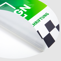 3D-Fahrzeugfolie Classic (rund) bedruckt, mit Glanzlaminat