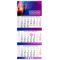 3-Monatskalender (Mehrblock), 30 x 70 cm (4/0-farbig)