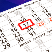 3-Monatskalender mit individuell bedrucktem Kopf- und Fußteil (6/0-farbig CMYK + 2 Sonderfarben), Datumsschieber