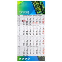 4-Monatskalender mit individuell bedrucktem Kopf- und Fußteil (4/0-farbig)