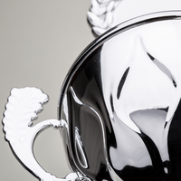 Pokal KÖNIGSAPFEL silber auf Sockel, stehend