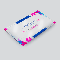 Acrylglasplatte, farbig bedruckt, liegend