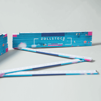 ADGA, hochwertiger 3-m-Holz-Zollstock, 4/4-farbig beidseitig bedruckt