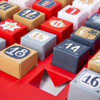 Adventskalender, farbig bedruckt, details