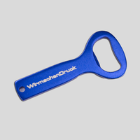 Flaschenöffner, blau, bedruckt