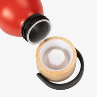 Aluminiumflasche mit Bambus-Tragedeckel bedruckt