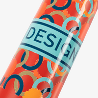 Aluminiumflasche mit Bambus-Tragedeckel bedruckt