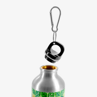 Aluminiumflasche mit Karabinerhaken bedruckt