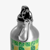 Aluminiumflasche mit Karabinerhaken bedruckt