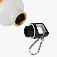 Aluminiumflasche mit Karabinerhaken unbedruckt