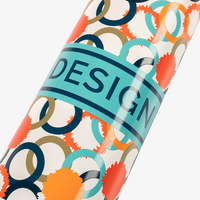 Aluminiumflasche mit Karabinerhaken bedruckt