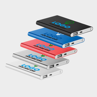 Aluminium-Powerbank 4.000 mAh, Farbgruppenbild, 4/0 farbig bedruckt