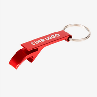 Aluminium-Schlüsselanhänger als Flaschenöffner mit einseitiger Lasergravur