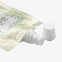 Aluminium-Standbodenbeutel 13 x 22 x 7 cm mit individuellem Boden und Ausgießer, 4-farbig bedruckt