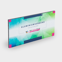 Aluminiumverbundplatte, Kleinformat, beidseitig bedruckt, Vorderseite