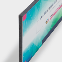 Aluminiumverbundplatte, Kleinformat, einseitig bedruckt, Seitenansicht
