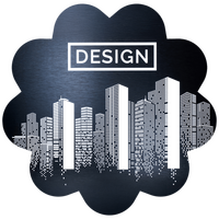 Aluminiumverbundplatte schwarz gebürstet, konturgefräst, 1-farbig weiß