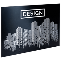 Aluminiumverbundplatte schwarz gebürstet, rechteckig, 1-farbig weiß