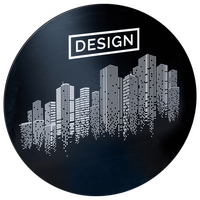 Aluminiumverbundplatte schwarz gebürstet, kreisrund konturgefräst, 1-farbig weiß