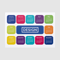 Arbeitskalender, DIN A5 quer (21,0 x 14,8 cm), Designbeispiel