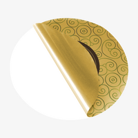 Aufkleber, bedruckt, Gold, aufgeklappt